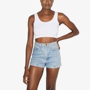 American Apparel High Waisted Denim Shorts